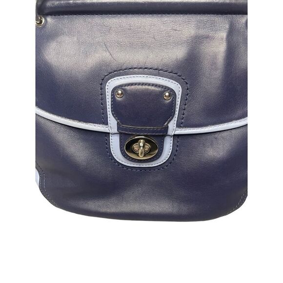 Coach Legacy Willis in Blue Colorblock Turnlock Purse - Picture 3 of 6